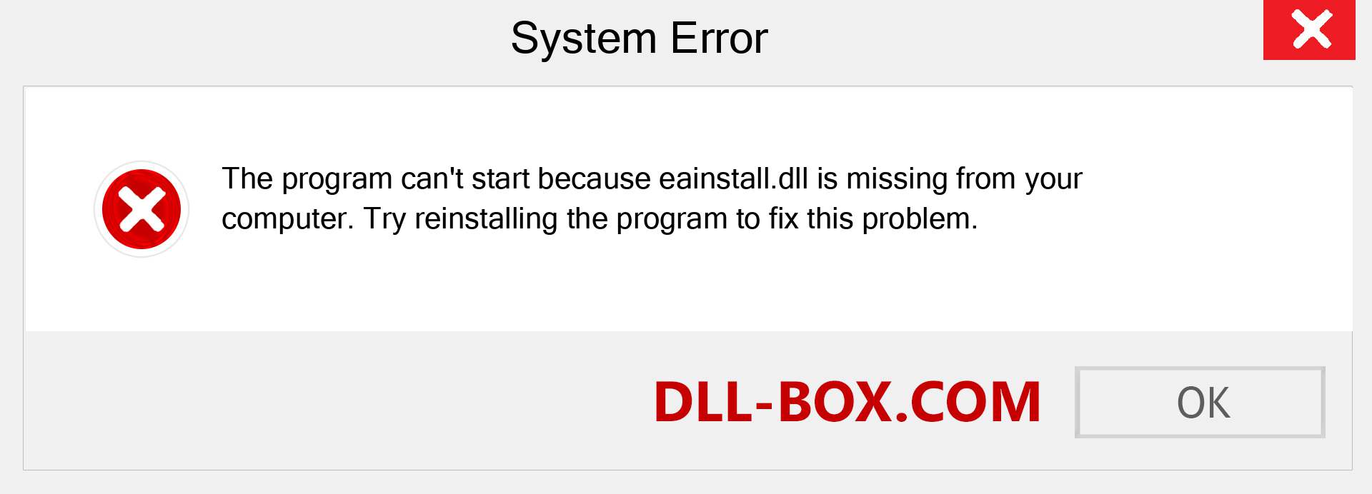  eainstall.dll file is missing?. Download for Windows 7, 8, 10 - Fix  eainstall dll Missing Error on Windows, photos, images